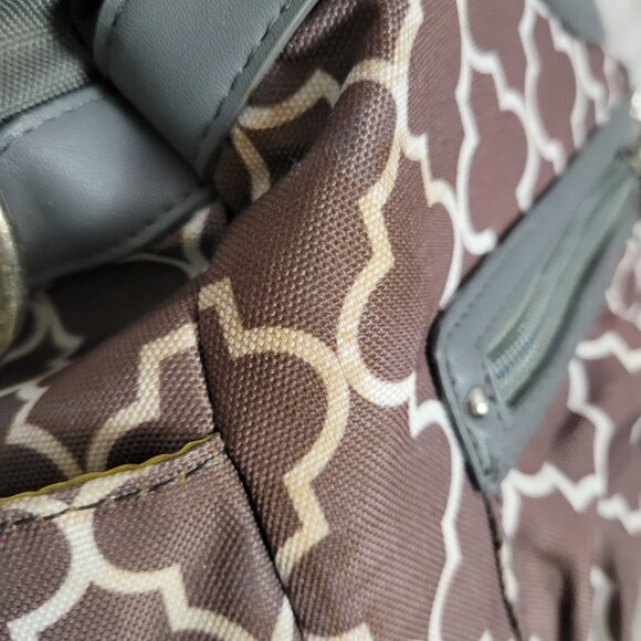 J.J. Cole Stone Arbor Satchel Diaper bag w/coin purse large tote storage - Picture 9 of 16